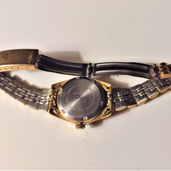 GRUEN VTG Women's Quartz Watch: Crystal Bezel~Date~Water Resistant~New Battery - Picture 5 of 13